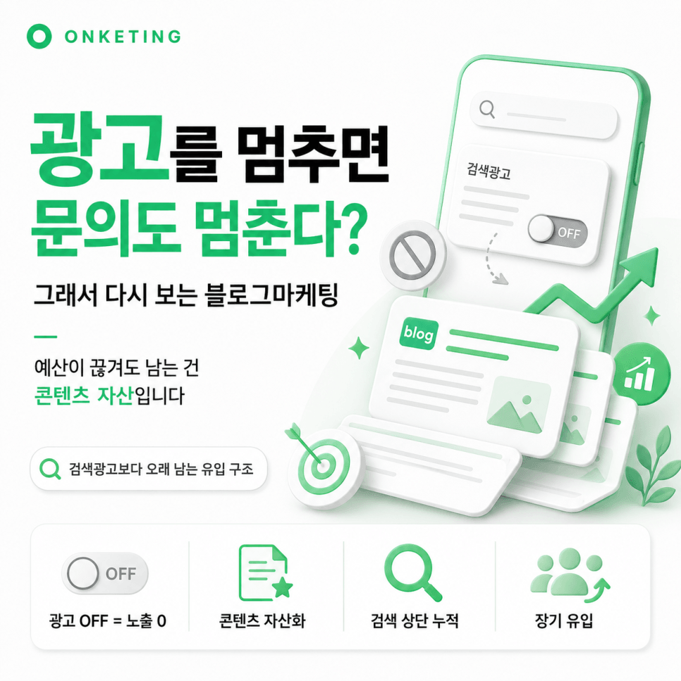 광고 대신 블로그마케팅 — 광고비만 나가고 문의가 안 늘 때 시작하는 이유