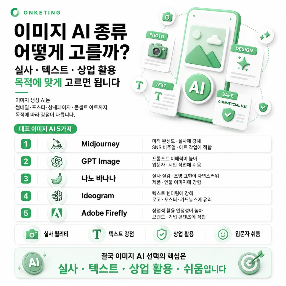 AI 종류, 이것만 알면 끝 — 글쓰기·영상·이미지 용도별 추천 AI 플랫폼 (2026)