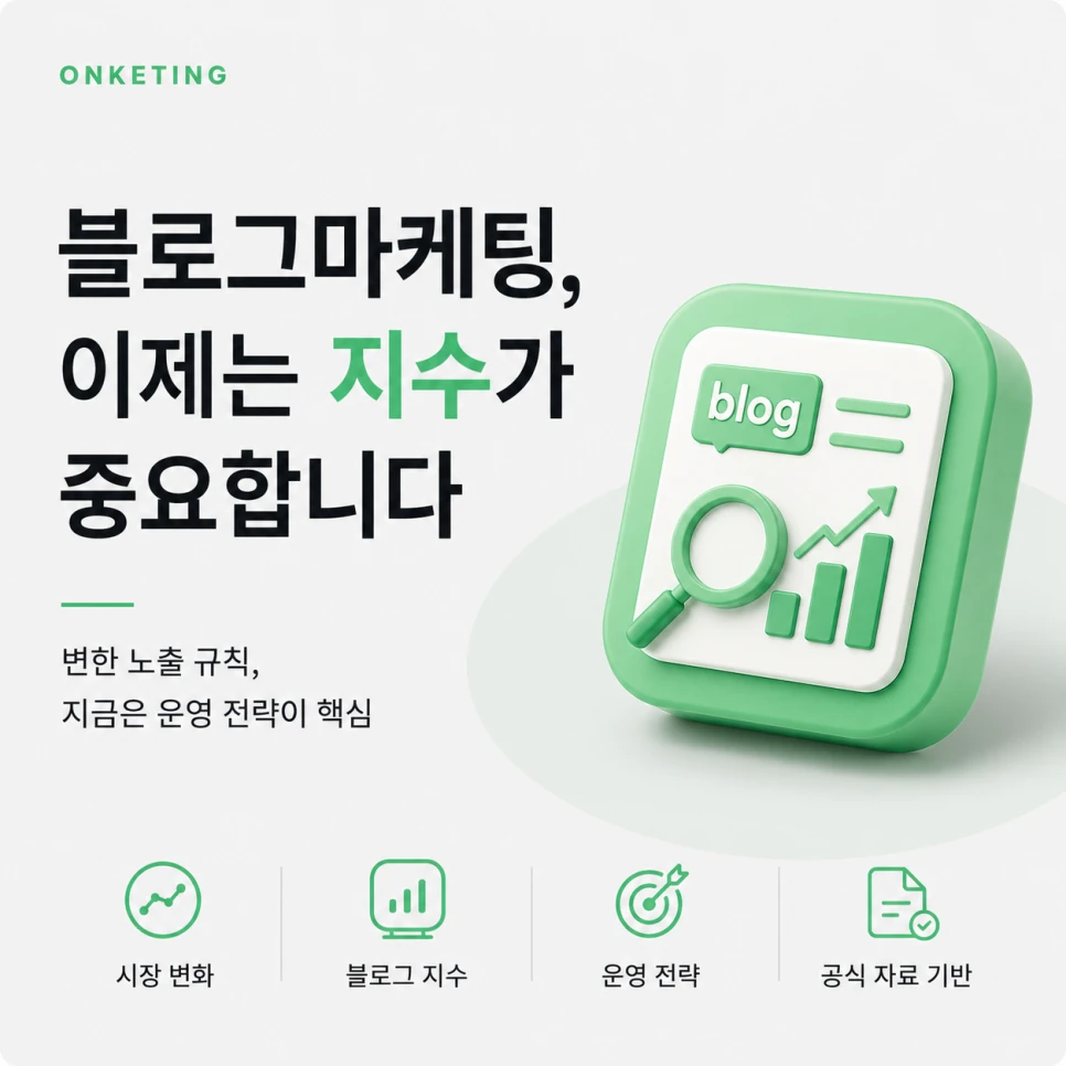 블로그마케팅, 이제는 블로그 지수가 중요합니다