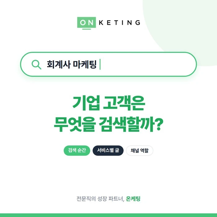 회계사 마케팅, 기업 고객은 무엇을 검색할까