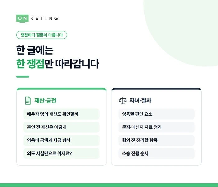 한 글에는 한 쟁점만 따라갑니다