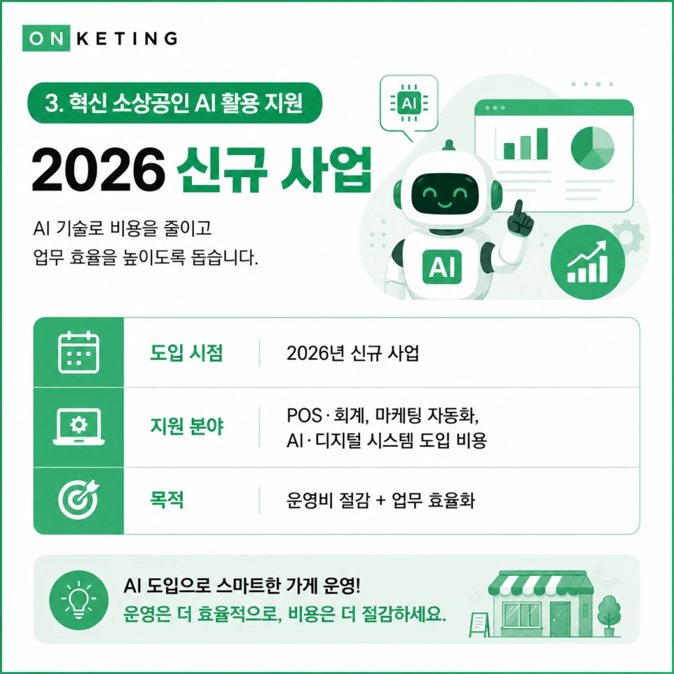 혁신 소상공인 AI 활용 지원 - 2026 신규 사업