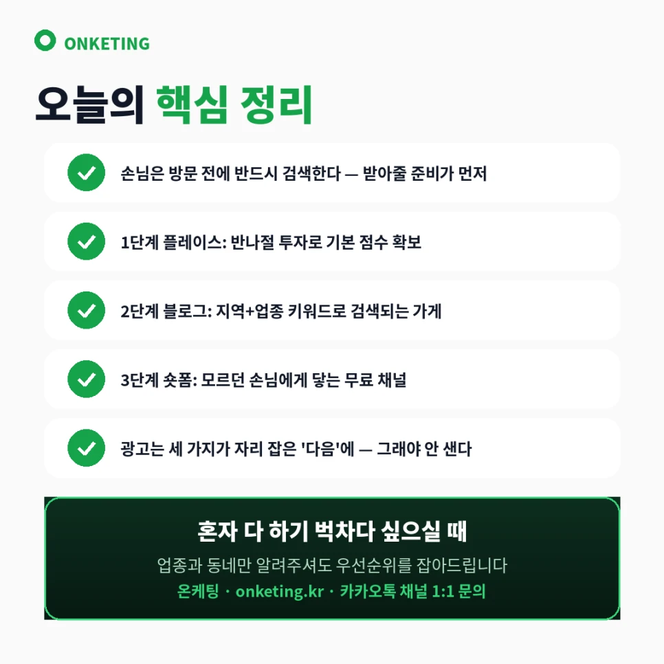 가게 홍보 방법 요약