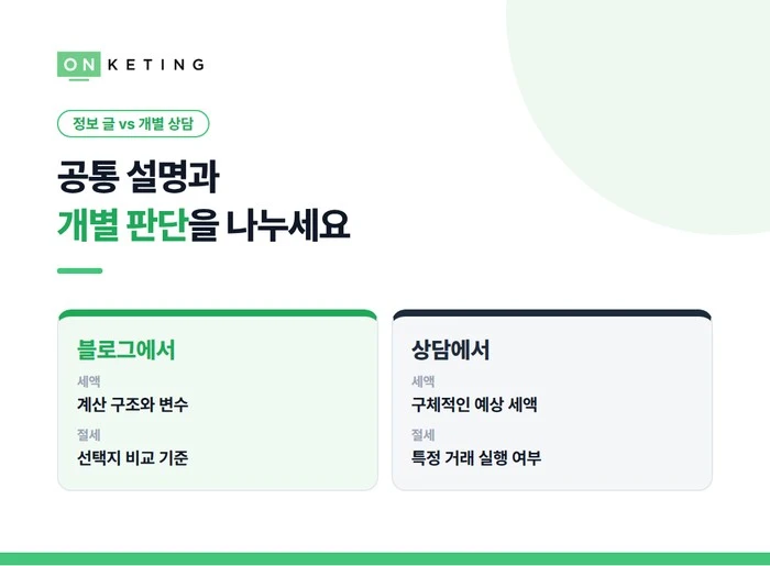 공통 설명과 개별 판단을 나눕니다